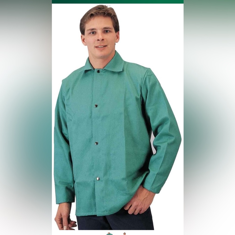 NEW WITH TAGS Tillman 30" Flame Resistant Green Welding Jacket